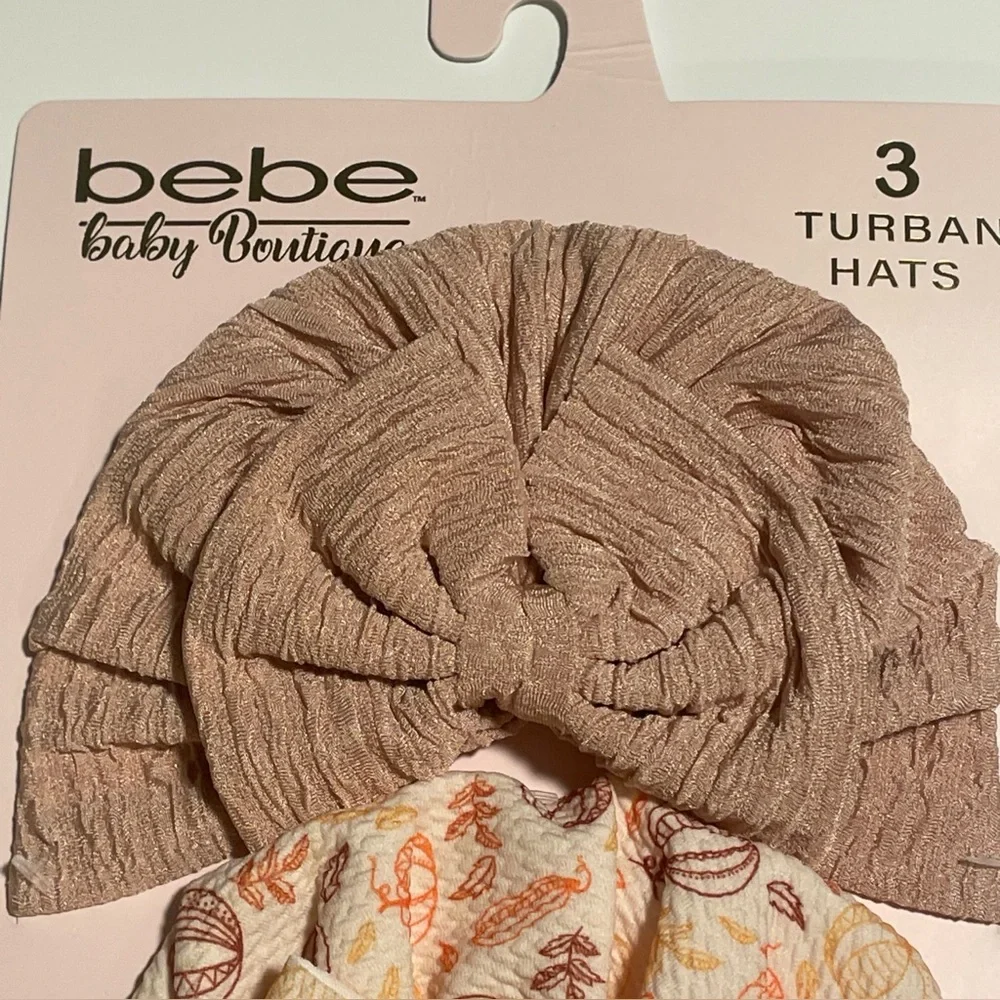 bebe Baby Boutique Baby Turbans 3pc New